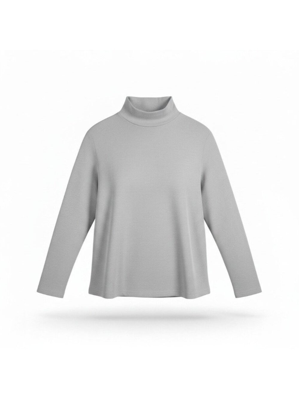 Women Mockneck Gray Long Sleeve Turtleneck Size XL St Johns Bay Essential